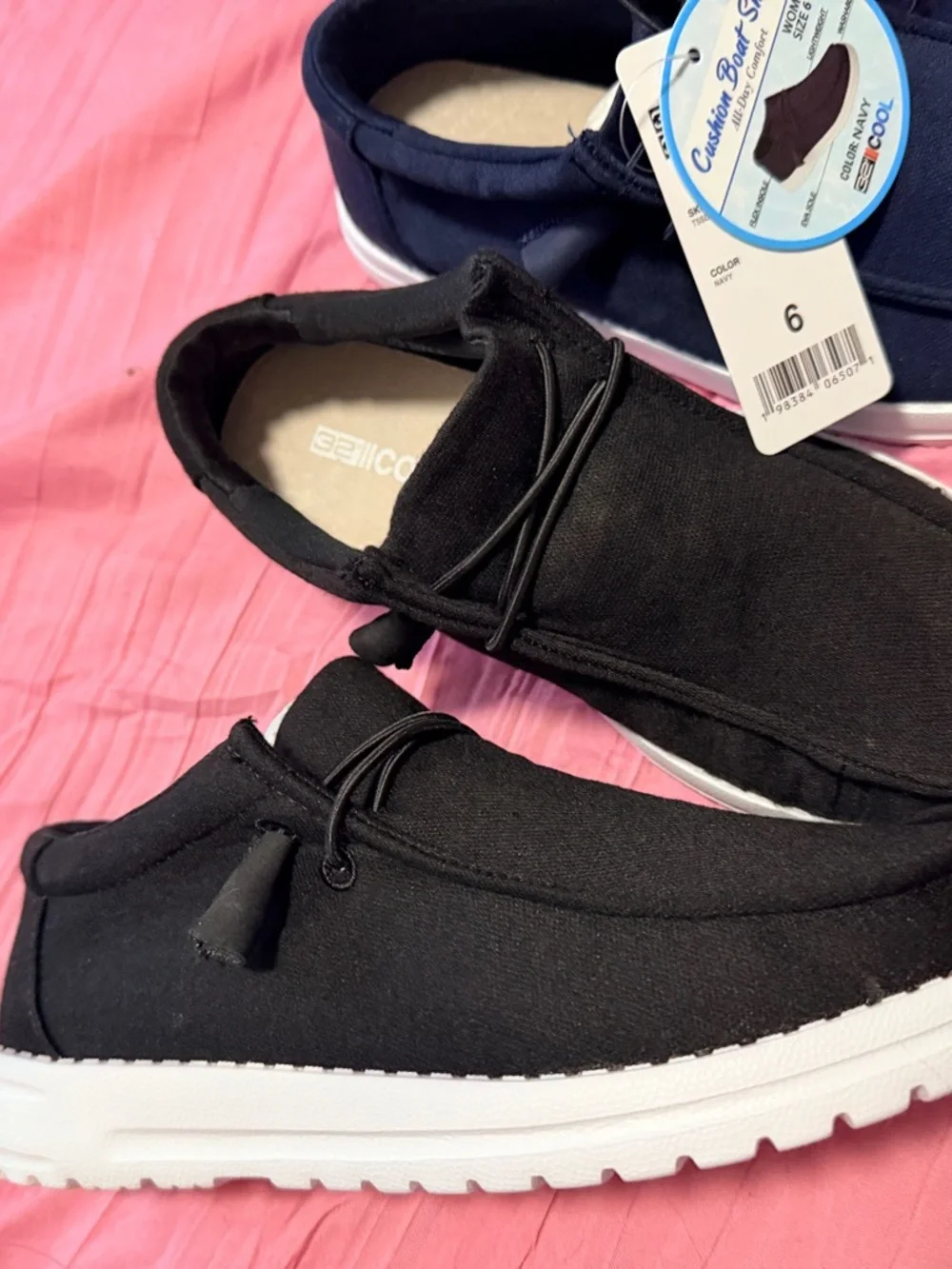 32* Degree Heat Cool Navy and Black 2pairs Cushion Boat Shoe - HeatCool Comfort - Picture 5 of 8
